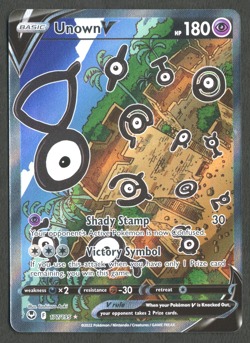 Pokemon TCG: Unown V 177/195 Silver Tempest Alternate Art - Image 1