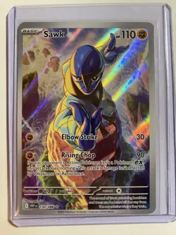 Pokemon Sawk Illustration Rare Holo Basic Sv: White Flare 130/086 110 HP - Image 1