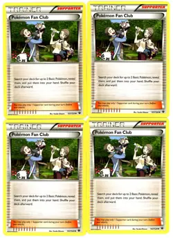 4x Pokemon TCG Pokemon Fan Club 107/124 XY Fates Collide Playset - Image 1