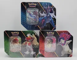 Pokemon TCG - Divergent Powers Tins Set of 3 Decidueye Samurot Typhlosion Sealed - Image 1