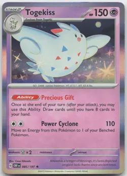 Togekiss 085/197 Rare Obsidian Flames Pokemon Holo Near Mint - Image 1