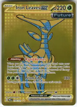 Iron Leaves ex 176/131 Holo Hyper Rare Prismatic Evolutions Pokemon Near Mint - Image 1