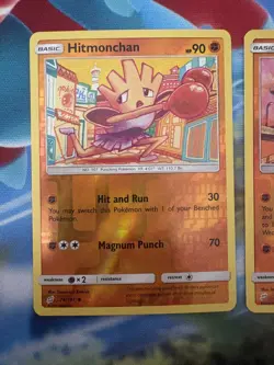 Pokemon Hitmonlee 73/181 Hitmonchan 74/181 Reverse Holos Team Up TOMOKAZU KOMIYA - Image 2