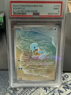 Pokemon 2023 Squirtle 170/165 Illustration Rare 151 PSA 9 - Image 1