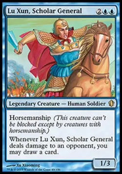 Lu Xun, Scholar General - Medium Play MTG Commander 2013 Edition - Image 1
