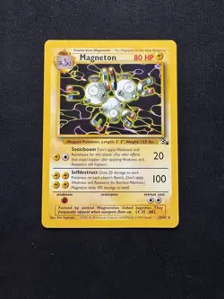 Magneton 26/62 Fossil Non Holo Rare Vintage WOTC Pokemon TCG Cards 1999 - Image 1