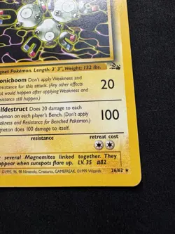 Magneton 26/62 Fossil Non Holo Rare Vintage WOTC Pokemon TCG Cards 1999 - Image 5