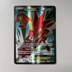 Scizor EX 119/122 XY Breakpoint Ultra Rare Full Art Holo Pokemon Card LP+ - Image 1