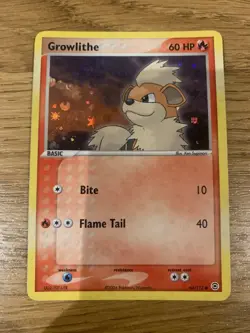 Pokemon Cards Growlithe Reverse Holo Ex Fire Red Leaf Green Old Vintage Rare - Image 1
