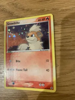 Pokemon Cards Growlithe Reverse Holo Ex Fire Red Leaf Green Old Vintage Rare - Image 3
