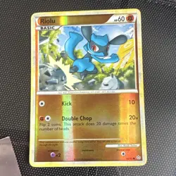 Pokemon TCG Riolu 60/95 Unleashed Holo Rare Basic HP60 Fighting English 2010 - Image 1