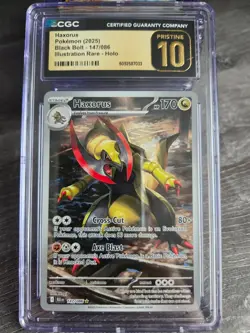 ⭐ Haxorus - 147/086 - Black Bolt - Illustration Rare - CGC - 10 Pristine - Image 1
