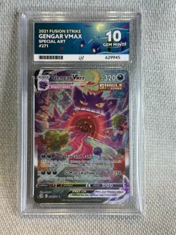 Gengar Vmax Alt Art 271/264 ACE 10 GEM MINT Fusion Strike Pokemon TCG - Image 1