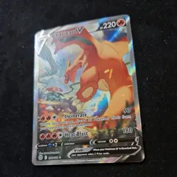 Pokemon TCG Charizard v Alt Art Rare Card Brilliant Stars 154/172 - Image 3