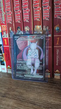 Pokemon TCG Destined Rivals Team Rocket's Mewtwo EX Full Art Card 213/182 - Image 2