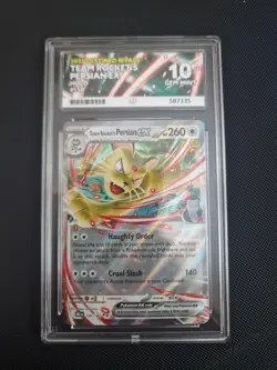 Team Rockets Persian EX 150/182 Double Rare Destined Rivals Ace 10 Gem Mint - Image 1