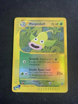 Pokemon TCG Aquapolis Weepinbell Reverse Holo 65/147 Lp - Image 1