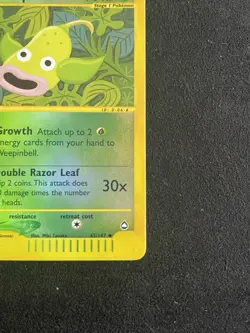 Pokemon TCG Aquapolis Weepinbell Reverse Holo 65/147 Lp - Image 4