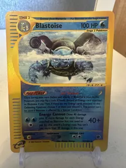 Pokemon TCG Blastoise Card 37/165 Expedition Non-Holo - Image 1