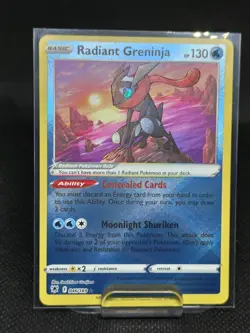 Pokemon TCG Radiant Greninja Card Astral Radiance Holo Rare 046/189 - Image 1