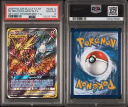 2019 Pokemon Hidden Fates ETB Promo Moltres & Zapdos & Articuno GX SM210 PSA 10 - Image 1
