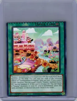 MISPRINT/MISCUT YUGIOH JUSH-EN023 YUMMYSMENT MINION - RARE 1st EDITION - Image 1