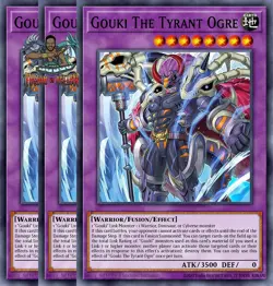 Yugioh! 3x Gouki The Tyrant Ogre DOOD-EN035 Super Rare 1st Ed NM - Image 1