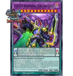 Yugioh! 1x D/D/D/D Dimensional King Arc Crisis DOOD-EN034 Ultra Rare 1st Ed NM - Image 1