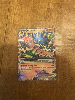 Pokemon TCG "Mega Lucario EX 113/111" Secret Rare Holo Card - XY - Furious Fists - Image 1