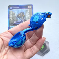 Bakugan Battle Planet Blue AQUOS FANGZOR Figure B600 Card And 2 Bakucores AS IS - Image 4