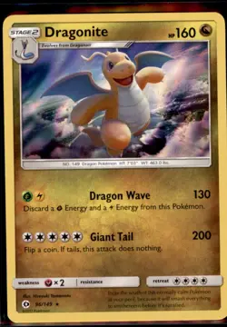 Pokemon TCG - Dragonite Holo Rare SM Base Set 96/149 NM - Image 1