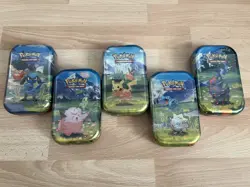 Pokemon Ascended Heroes Mini Tins 5x Complete Full Art Set - New Sealed - Image 1
