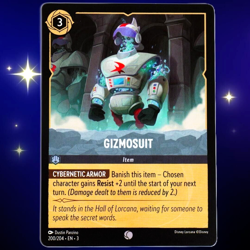 Gizmosuit Item Card - Common NonFoil - Disney Lorcana Into the Inklands #200/204 - Image 1