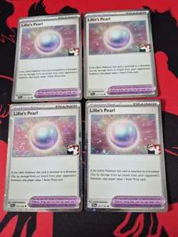 Pokemon TCG - 4x Promo Holo Lillie's Pearl - Play! Prize Pack Series 7 - NM - Image 1