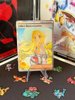 Pokemon TCG - Lillie's Determination Holo Card - 184/132 Mega Evolution SIR - Image 1