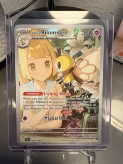 Pokemon TCG Lillie's Ribombee 164/159 Illustration Rare Holo - Image 2