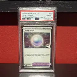 Pokemon TCG Lillie's Pearl 151/159 Prize Pack Series 7 Holo Trainer PSA 10 - Image 1