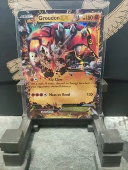 Pokemon TCG XY Primal Clash Groudon EX Holo Card 85/160 Ultra Rare - Image 1