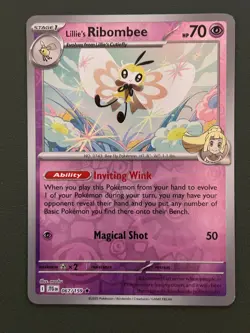 Pokemon TCG Lillie's Ribombee Journey Together 067/159 Reverse Holo Near Mint - Image 1