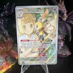 Pokemon TCG Lillie's Ribombee 164/159 Sv09 Journey Together Holo Full Art - Image 1