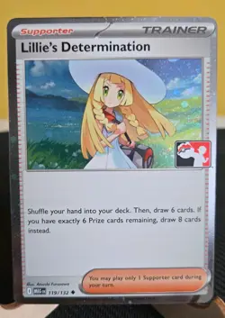 Pokemon TCG Lillie's Determination 119/132 Play Prize Cosmo Holo Stamped NM - Image 1