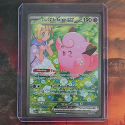 Pokemon TCG Lillie's Clefairy ex 184/159 SV09 Full Art Holo SIR 190HP - Image 1