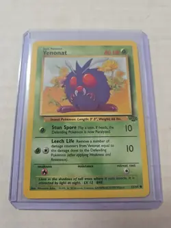 Pokemon Card Venonat 63/64 Jungle Unlimited WOTC 1999 Vintage - Image 1