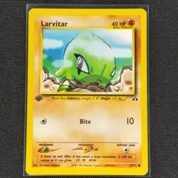 Larvitar - 57/75 - 1st Edition - Neo Discovery - Pokemon Card - MP - Image 1
