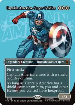 Mint/Near-Mint, English - 1 x MTG Captain America, Super-Soldier (0352) - Foil - - Image 1