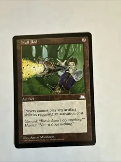 MTG Null Rod Weatherlight Rare Artifact Near Mint NM - Image 1