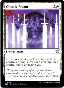Ghostly Prison 146 Commander: Secrets of Strixhaven Magic: The Gathering NM - Image 1