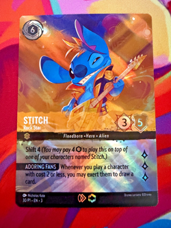 Lorcana Stitch Rock Star Enchanted Promo Set Store Championship 30/P1 English NM - Image 2