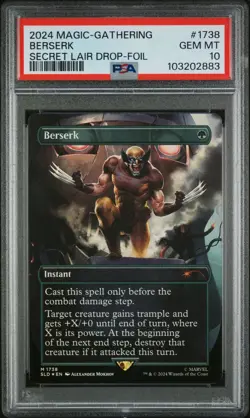 2024 MAGIC THE GATHERING SECRET LAIR DROP 1738 BERSERK FOIL PSA 10 - Image 1