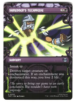 Shredder's Technique (Showcase) 0232 Teenage Mutant Ninja Turtles MTG NM - Image 1